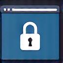 Browser window with a lock