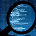 Magnifying glass over code